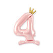 Picture of STANDING FOIL BALLOON NUMBER 4 LIGHT PINK 84CM